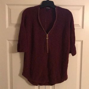 Maroon knit sweater